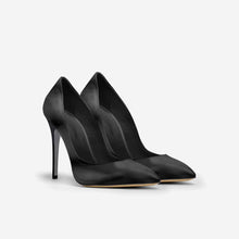 Load image into Gallery viewer, BLACK POINT TOE STILETTO PUMP