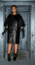 Load image into Gallery viewer, LOOK #10 BLACK FAUX ALLIGATOR LINK COAT