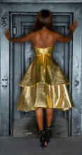 Load image into Gallery viewer, LOOK #21 GOLD FAUX ALLIGATOR CORSET