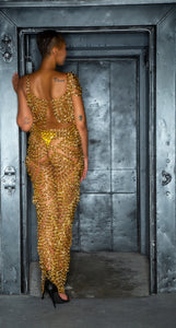 LOOK #23 GOLD CHAIN DECO ARCH GOWN