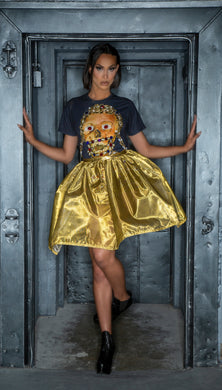 LOOK #3 GOLD REVERSIBLE PARTY SKIRT