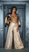 Load image into Gallery viewer, LOOK #4 GOLD LAME’ SUPER WIDE-LEG PANT