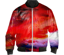 Load image into Gallery viewer, RED SUNSET BOMBER JACKET
