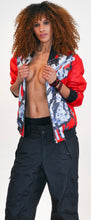 Load image into Gallery viewer, RED ABSTRACT BOMBER JACKET