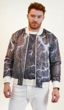 Load image into Gallery viewer, BLUE LIGHTNING BOMBER JACKET